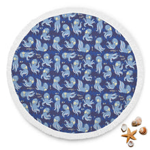 Cartoon Octopus Animal Beach Blanket