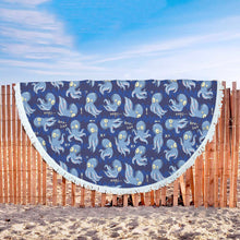 Cartoon Octopus Animal Beach Blanket
