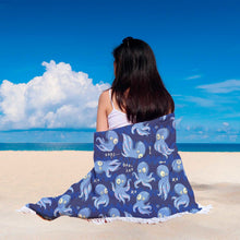 Cartoon Octopus Animal Beach Blanket