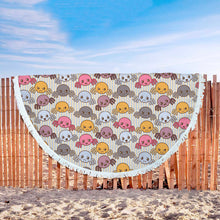 Cartoon Stripes Spider Beach Blanket